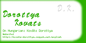 dorottya kovats business card